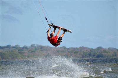 Kitesurf Report from Playa Santo Domingo:  Moderate,  Side Onshore Wind
