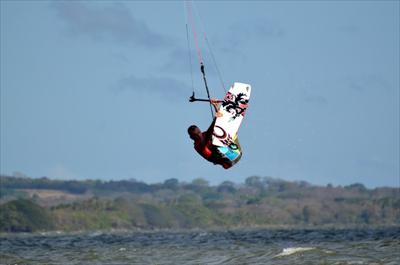 Kitesurf Report from Playa Santo Domingo:  Moderate,  Side Onshore Wind